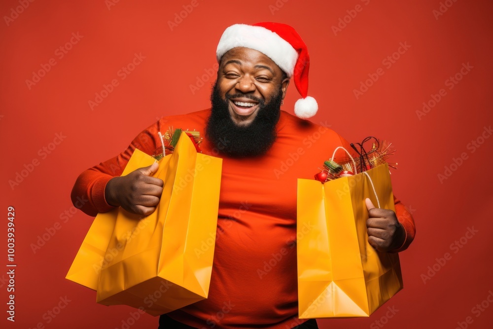 Xmas Shopping Concept christmas portrait smiling. Xmas Shopping Concept christmas portrait smiling.