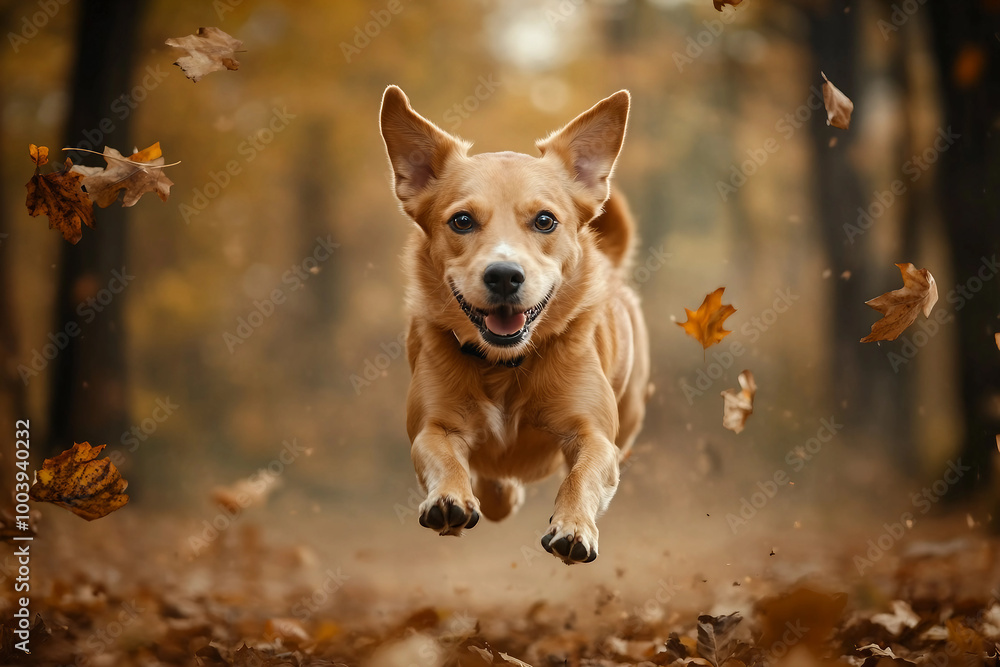 An animal in a autumn forest designed with with generative ai technology An animal in a autumn forest designed with with generative ai technology