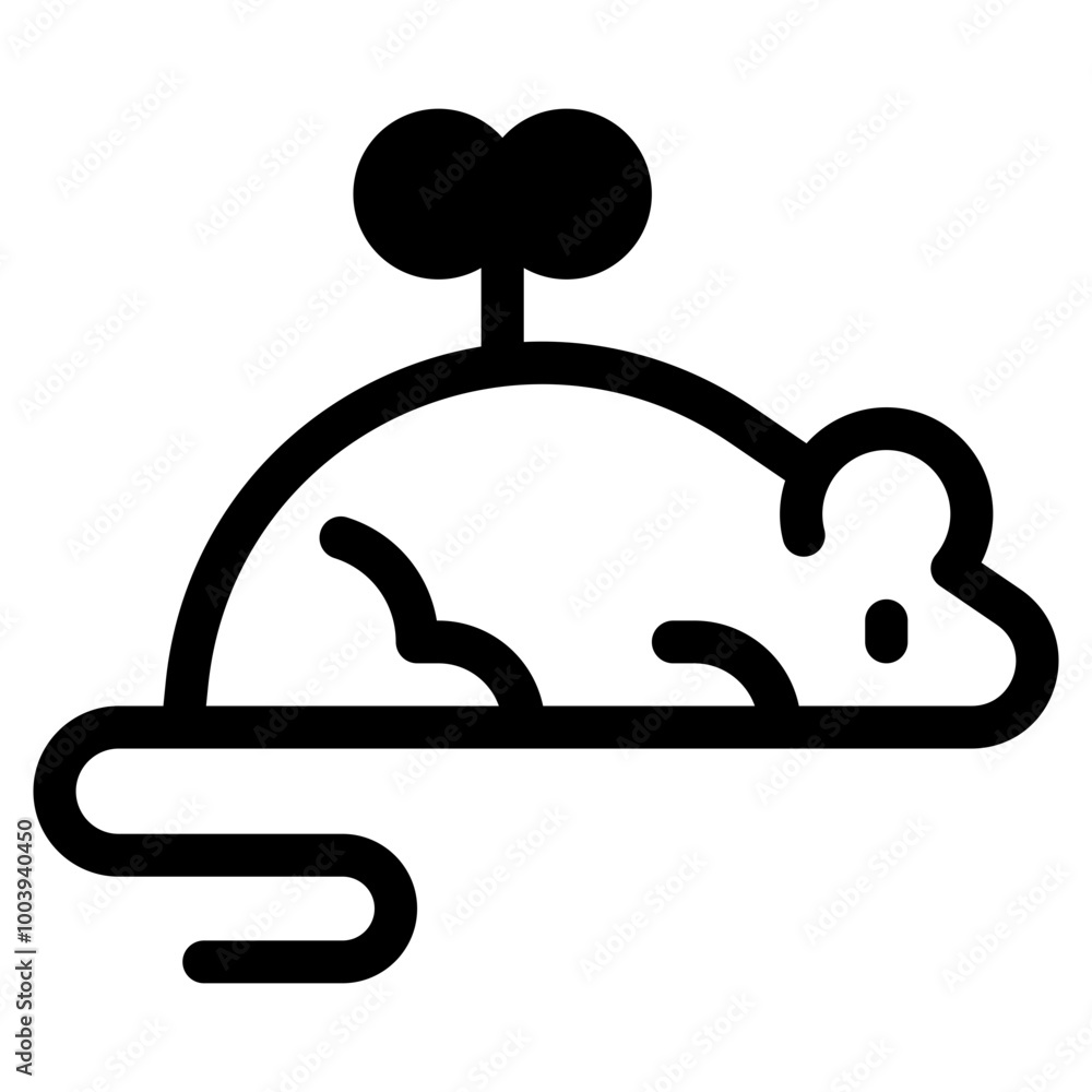 Vector Icon Mouse, Cat, Pets, Animals, Mouse Toy Vector Icon Mouse, Cat, Pets, Animals, Mouse Toy