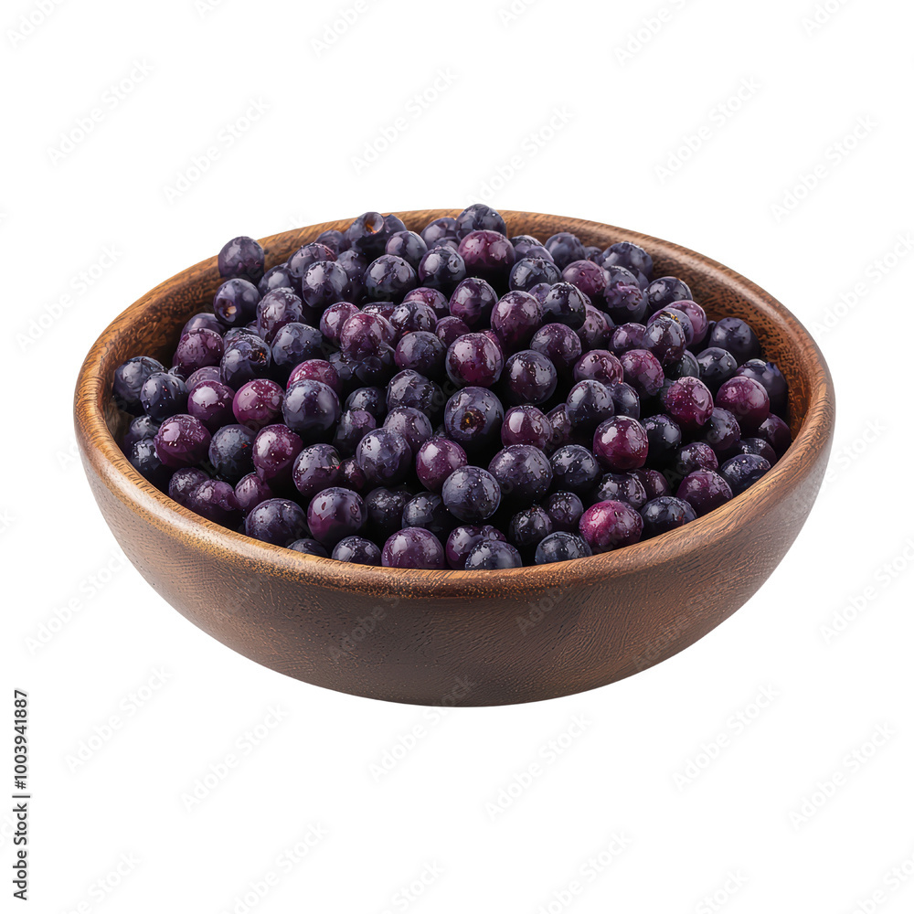 Fresh blueberries in a wooden bowl, white isolated background. transparent background Fresh blueberries in a wooden bowl, white isolated background. transparent background