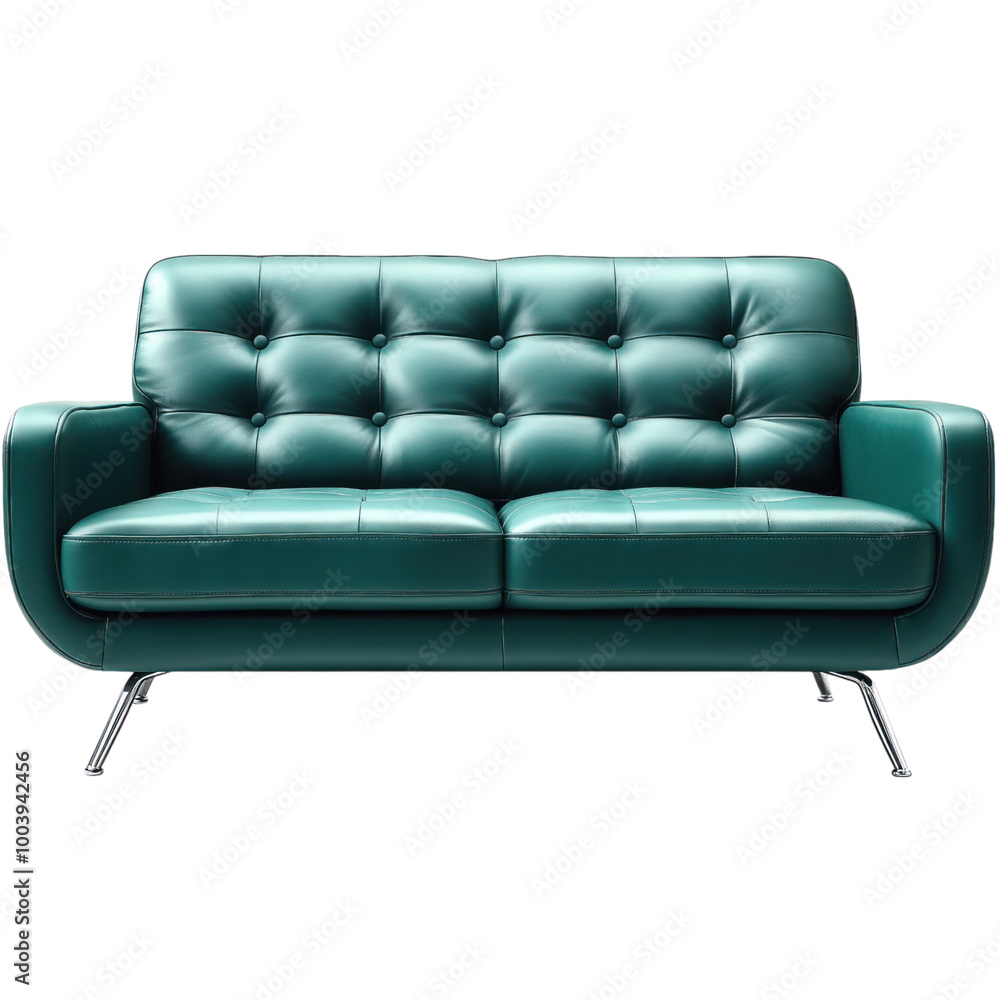 Fototapeta premium Teal Leather Sofa