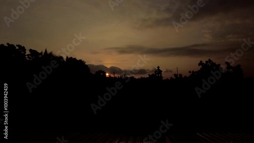Wallpaper Mural timelapse of clouds over the city at night Torontodigital.ca