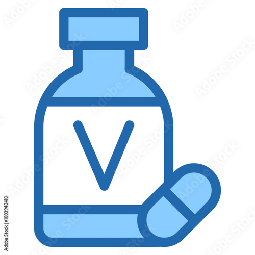 Vector Icon Vitamin, Supplement, Pills, Pharmacy, Medicine
