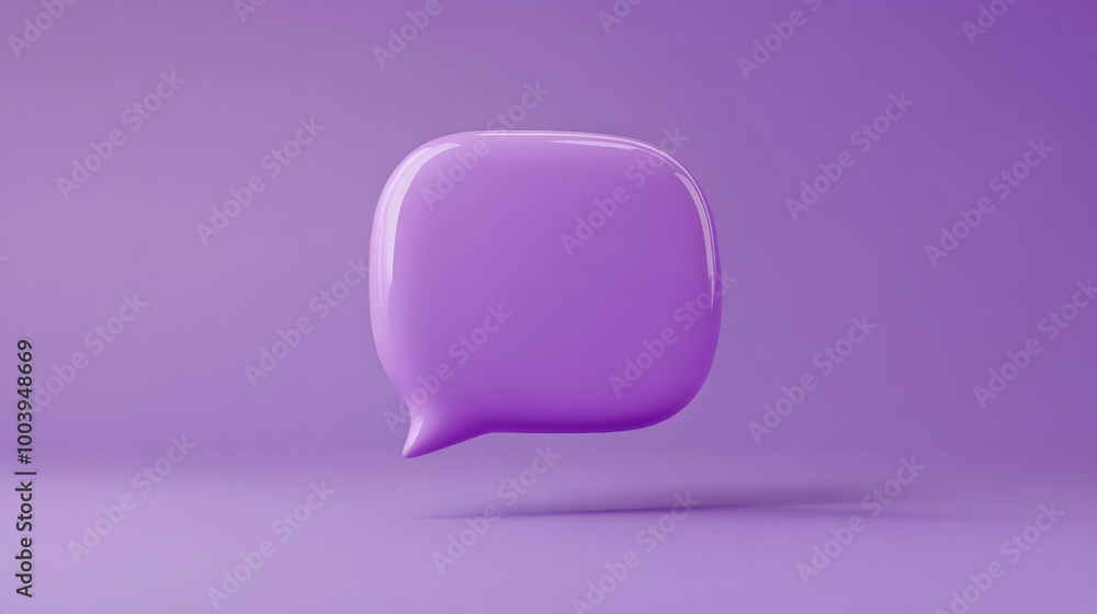 Blank Message Notification. Violet Speech Bubble. Social Media Concept and Online Communication. 3d rendering. Blank Message Notification. Violet Speech Bubble. Social Media Concept and Online Communication. 3d rendering.