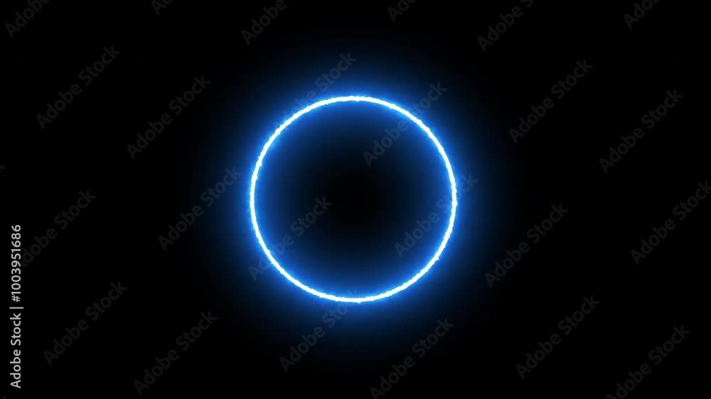 Hard Core circle on black background, loop spectrum animation, glowing neon light Hard Core circle on black background, loop spectrum animation, glowing neon light