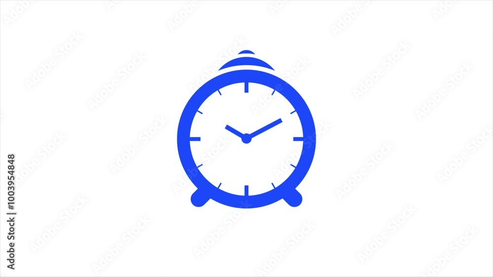 alarm clock animation white screen. alarm clock animation white screen.