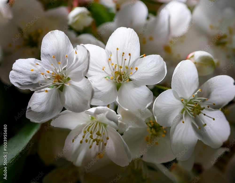 White cherry blossoms, macro photography, soft lighting, shallow depth of field, springtime. White cherry blossoms, macro photography, soft lighting, shallow depth of field, springtime.