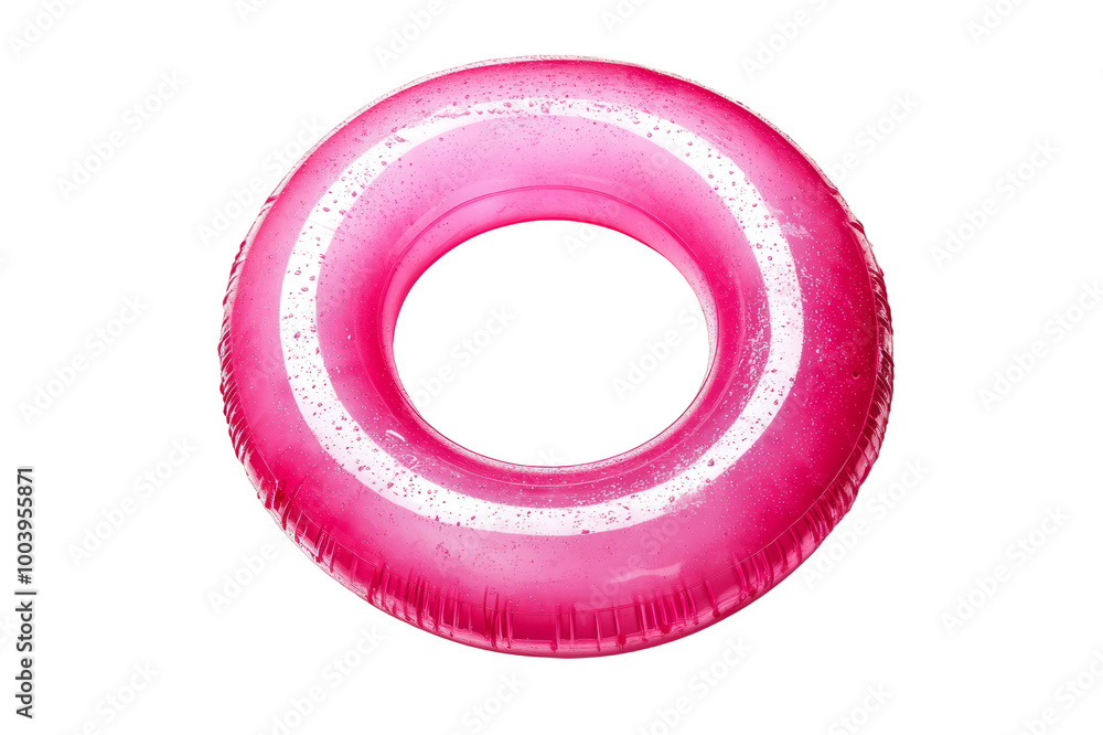 Pink inflatable swimming ring on transparent background Pink inflatable swimming ring on transparent background