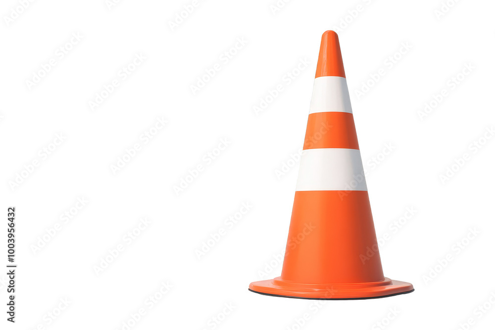 Traffic cone with copy space on transparent background Traffic cone with copy space on transparent background