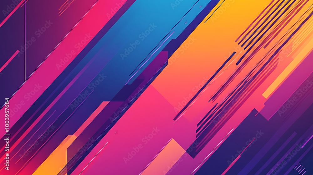 Abstract geometric background with diagonal lines and vibrant colors. Abstract geometric background with diagonal lines and vibrant colors.