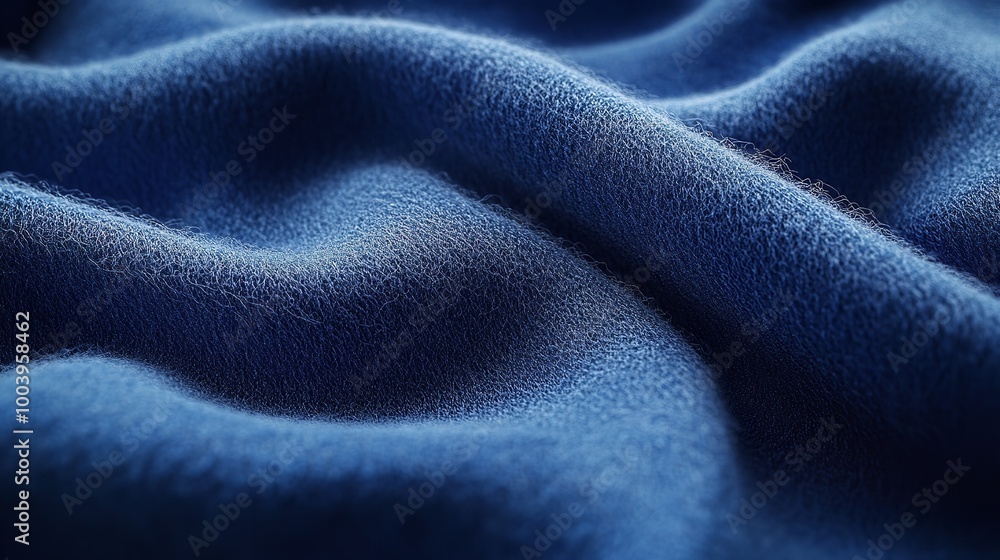 Blue Felt Fabric Texture as Background. Melange Blue Felt Fabric Texture as Background. Melange