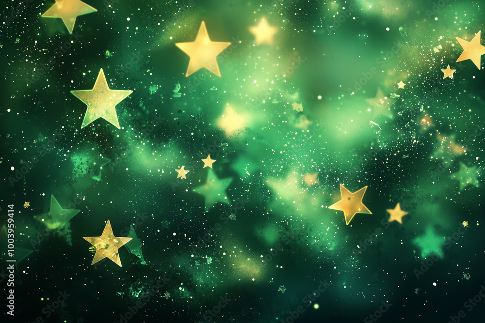 Green Christmas background with stars
Green Christmas background with stars