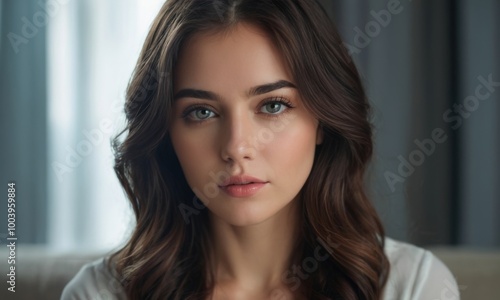 Portrait of a young woman with soft light