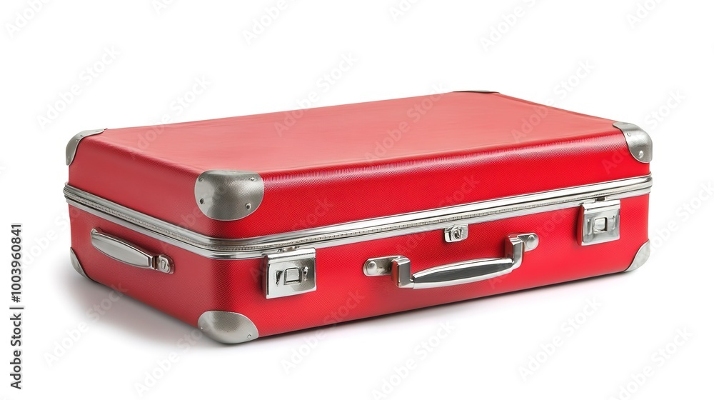 red suitcase isolated on white background red suitcase isolated on white background