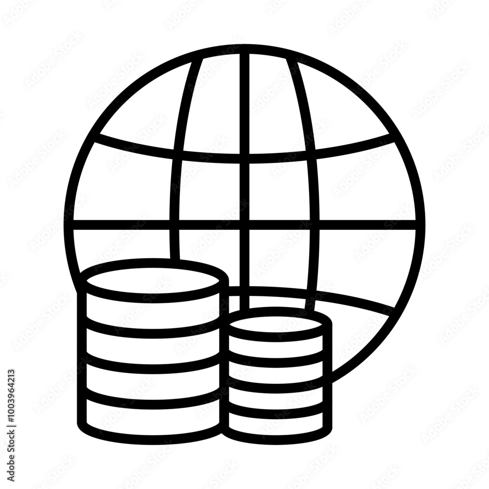 Virtual Economy line icon Virtual Economy line icon