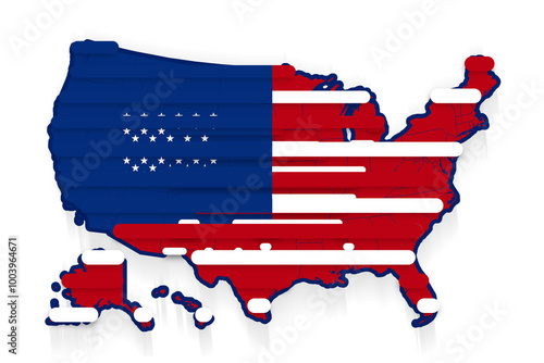 USA map, creative abstract ...