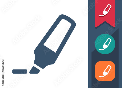 Highlighter, Felt Tip Pen Icon