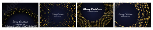 Wallpaper Mural Merry Christmas backgrounds with gold glitter pattern Torontodigital.ca