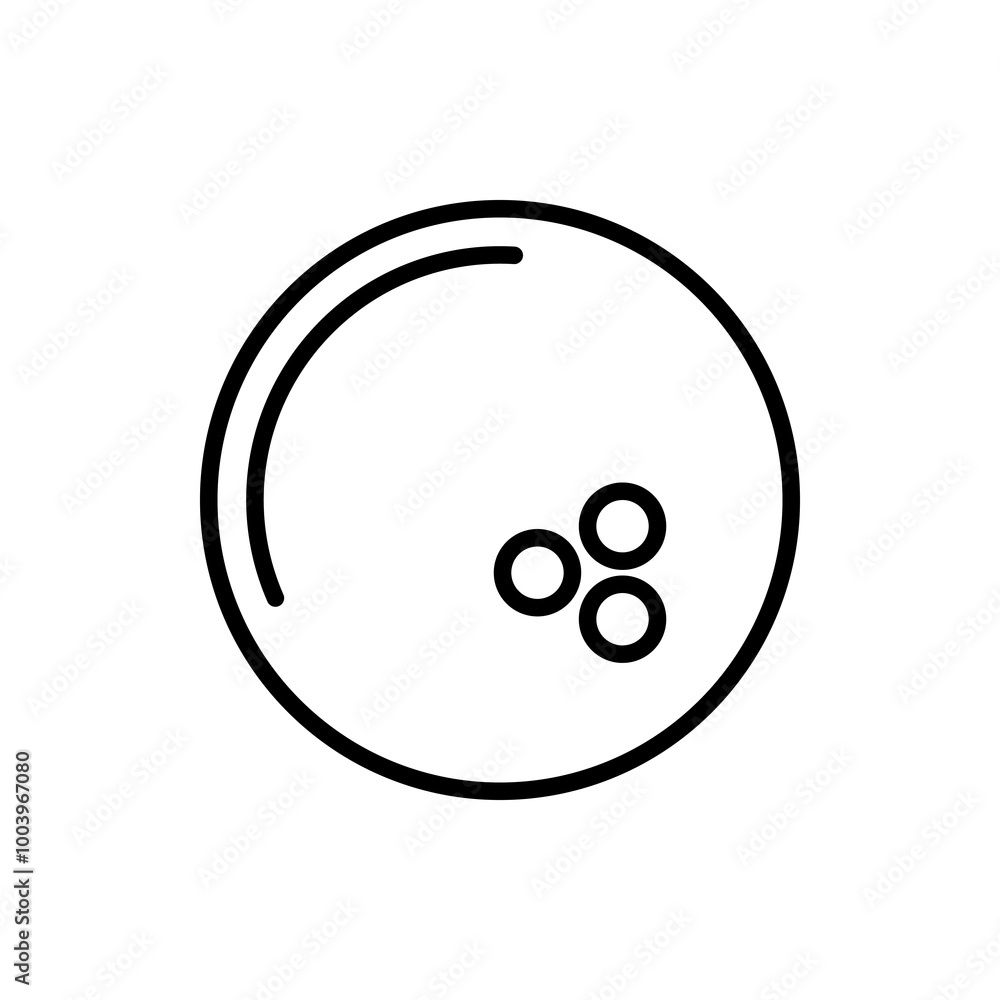 bowling ball icon. line vector isolated on white background. trendy and modern design bowling ball icon. line vector isolated on white background. trendy and modern design