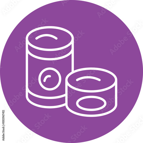 Canned Goods line circle icon