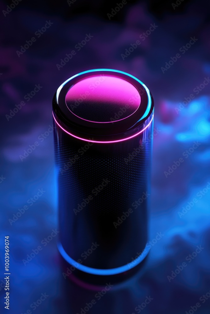 Smart Speaker with Colorful Light Effects. Smart Speaker with Colorful Light Effects.