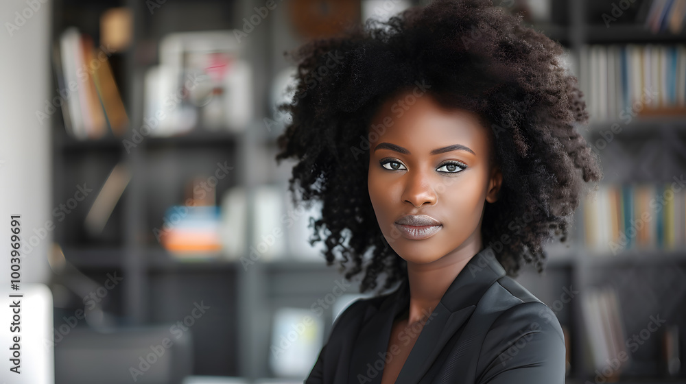 Beautiful black woman in a formal suit, businesswoman. Neural network AI generated art Beautiful black woman in a formal suit, businesswoman. Neural network AI generated art