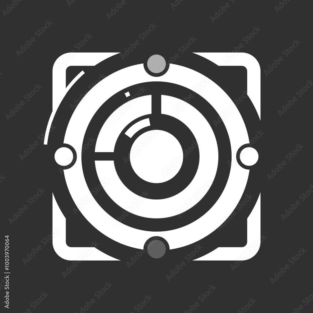 A looping animated symbol or icon for use in HUD display and futuristic screen design with embedded alpha for easy overlay and drag and drop. A looping animated symbol or icon for use in HUD display and futuristic screen design with embedded alpha for easy overlay and drag and drop.