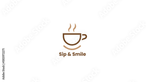 Café logo, Coffee logo, Coffee Cup, restaurant logo