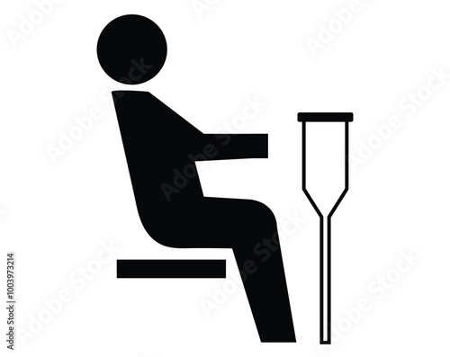 seat priority icon. priority seating pictorgram