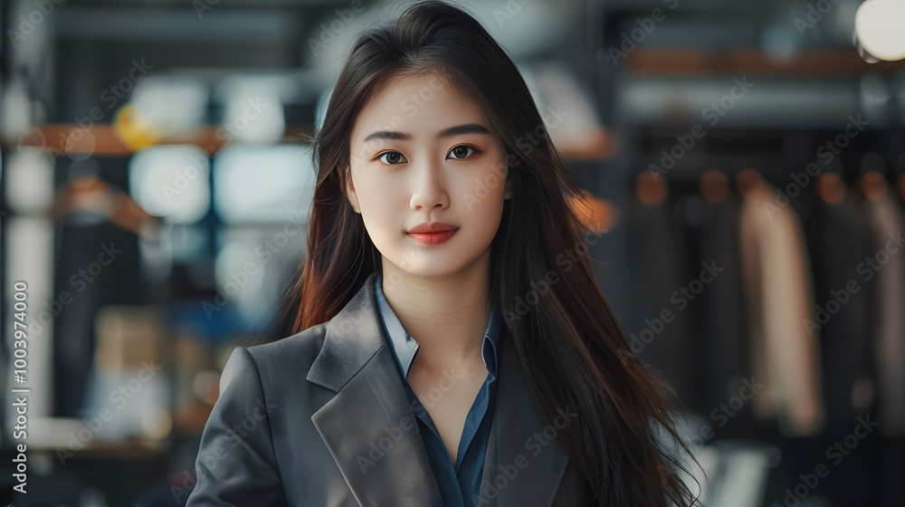Beautiful Asian woman in a formal suit, businesswoman. Neural network AI generated art Beautiful Asian woman in a formal suit, businesswoman. Neural network AI generated art