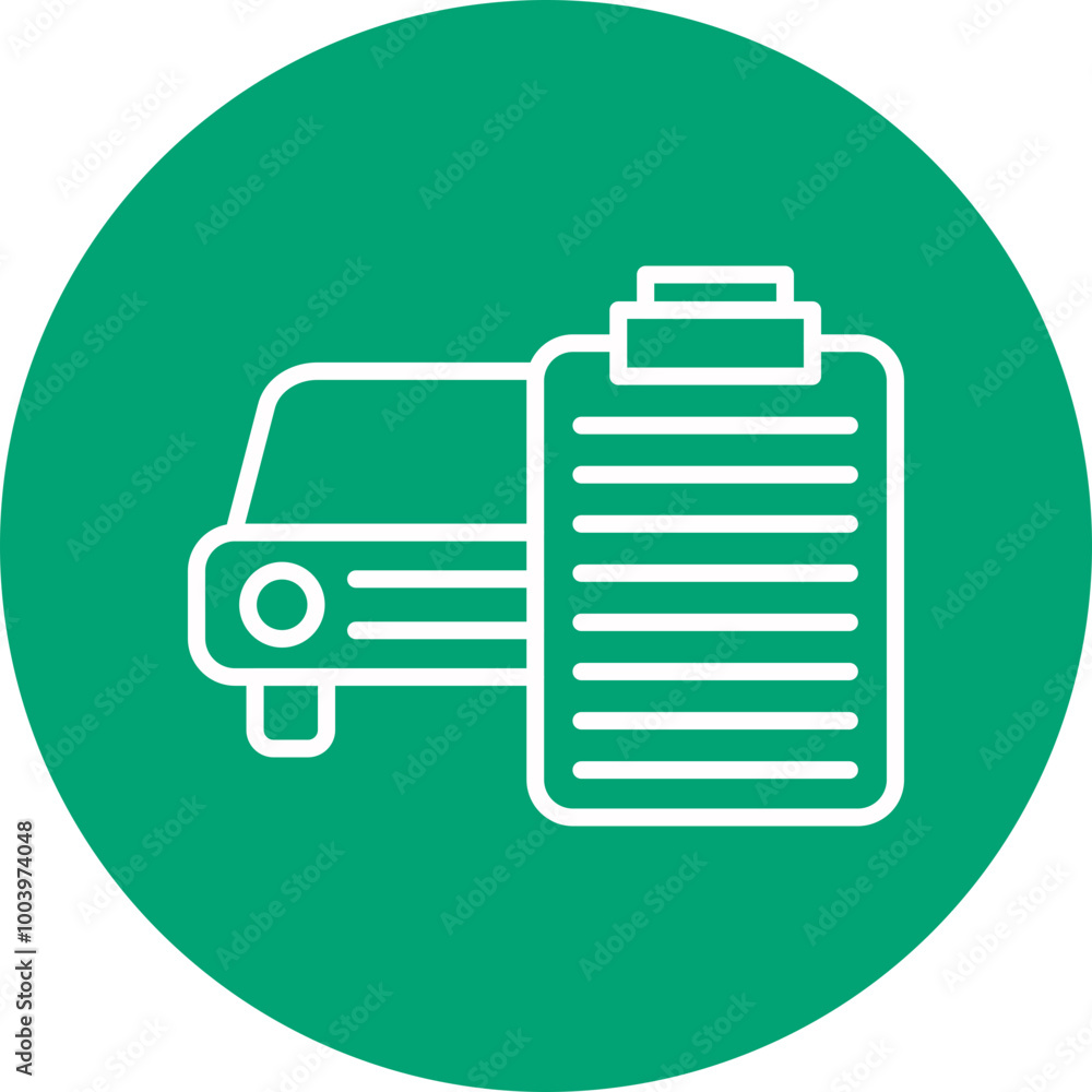 Car Maintenance Log line circle icon Car Maintenance Log line circle icon