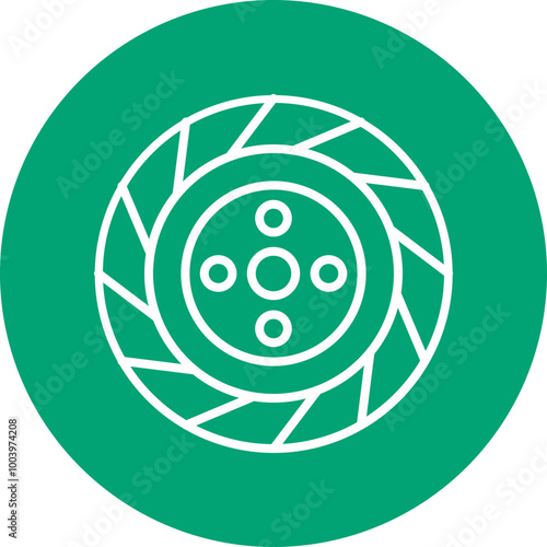 Clutch line circle icon