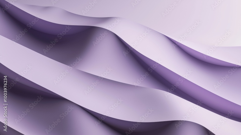 Fototapeta premium Elegant, flowing purple waves for modern designs. Perfect for websites and social media. Inspire your next project with beauty and fluid motion