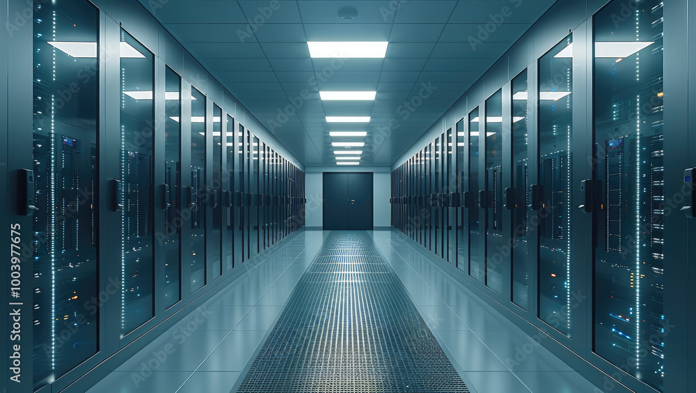 A financial institution that has a server room. A financial institution that has a server room.