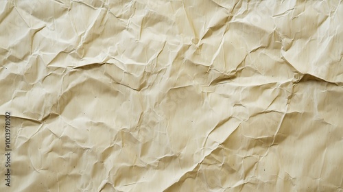 Paper beige rustic crumpled texture folded abstract page wallpaper