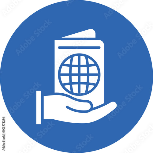 Citizenship glyph circle icon