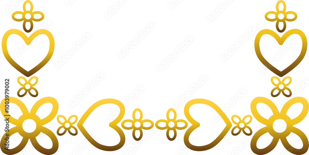 gold flower border ornament gold flower border ornament