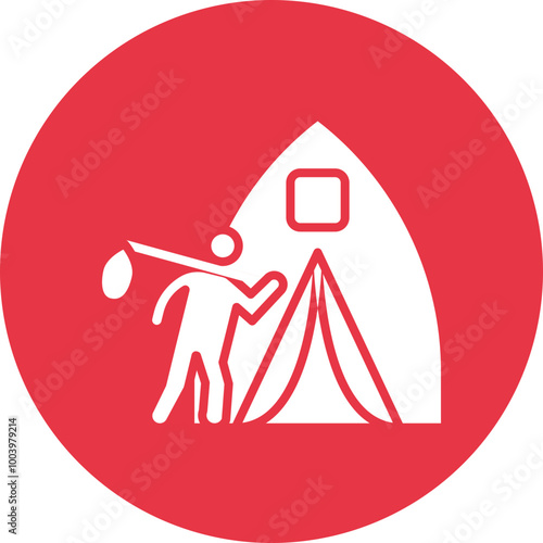 Asylum Seeker glyph circle icon