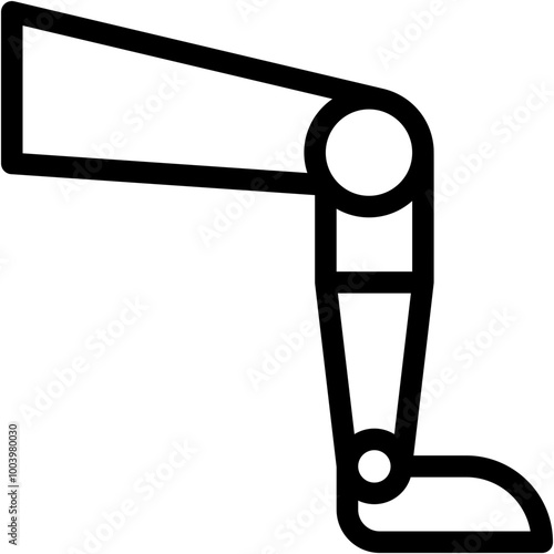 Vector Icon Prosthesis, Replacement, Anatomy, Legs, Foot, Human, Replace