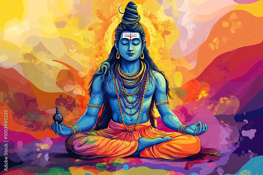 hinduism lord shiva spiritual illustration holy,Indian Lord Shiva Image on colorful background, Indian gods Shiv Shankar images.generative ai hinduism lord shiva spiritual illustration holy,Indian Lord Shiva Image on colorful background, Indian gods Shiv Shankar images.generative ai