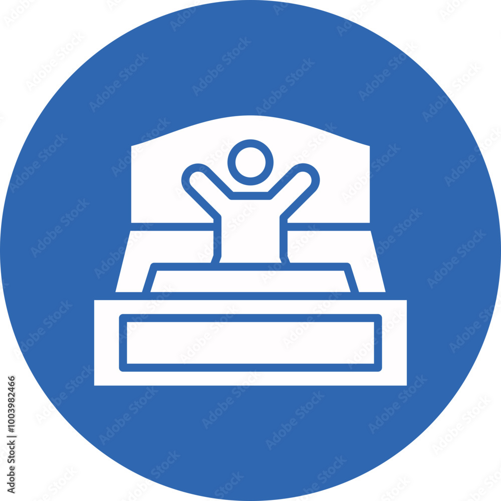 Wake up glyph circle icon Wake up glyph circle icon