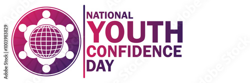 National Youth Confidence Day. Suitable for greeting card, poster and banner. Vector illustration.