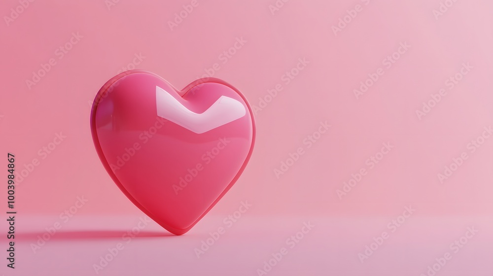 Like notification icon, Social media notification icon with heart symbol on pink background. 3d illustration. Like notification icon, Social media notification icon with heart symbol on pink background. 3d illustration.