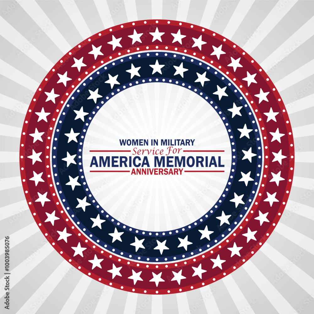 Women In Military Service For America Memorial Anniversary. Holiday concept. Template for background, banner, card, poster with text inscription. Vector illustration Women In Military Service For America Memorial Anniversary. Holiday concept. Template for background, banner, card, poster with text inscription. Vector illustration