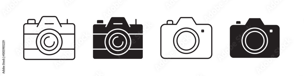 Camera icon collection set