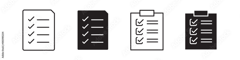 Checklist icon collection set Checklist icon collection set