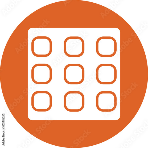 App Drawer glyph circle icon