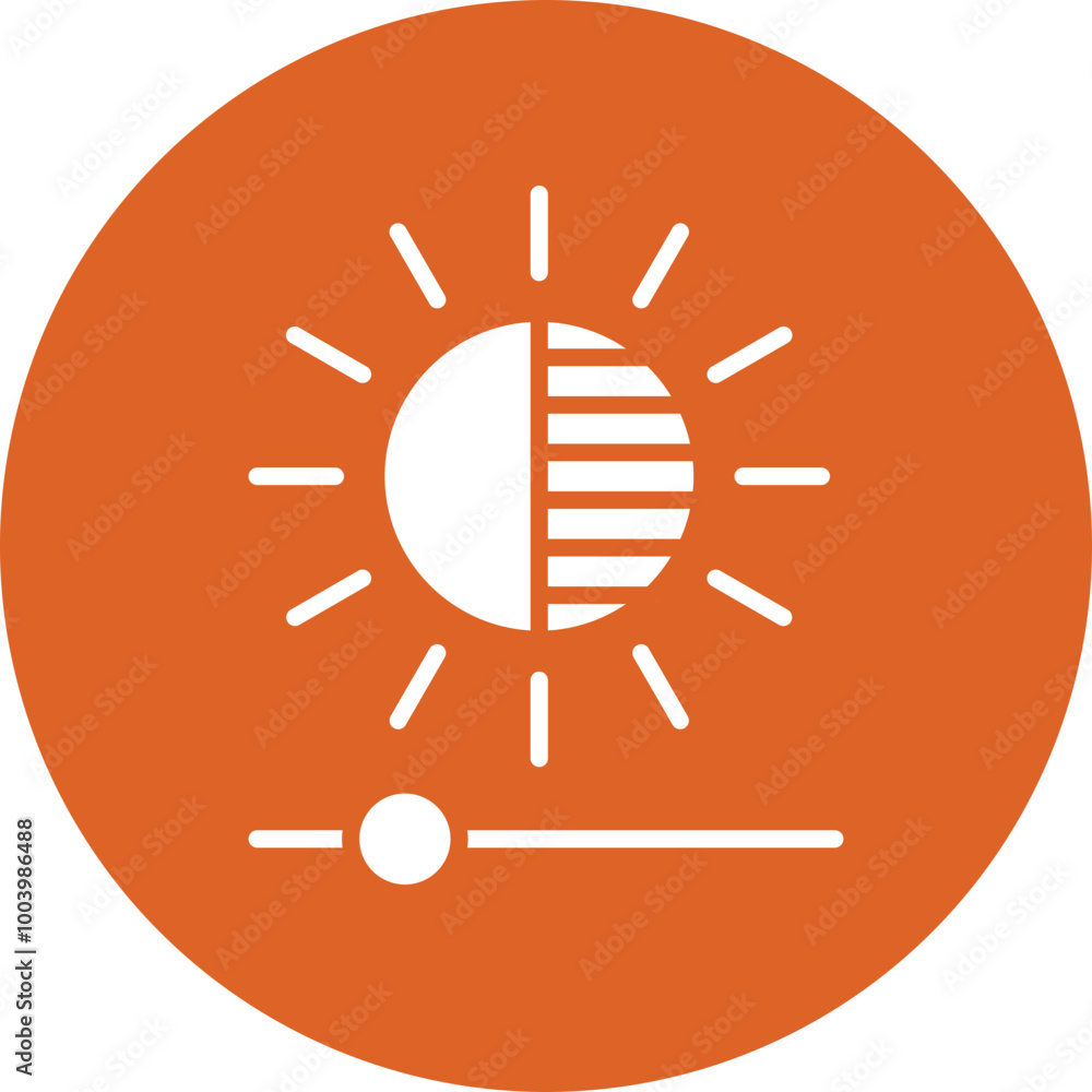Brightness Control glyph circle icon Brightness Control glyph circle icon