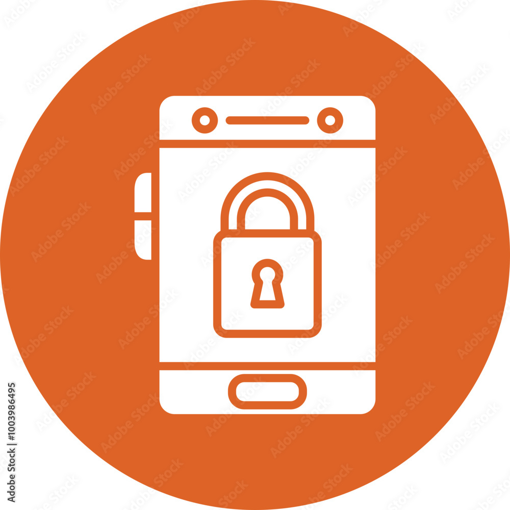 Lock Screen glyph circle icon Lock Screen glyph circle icon