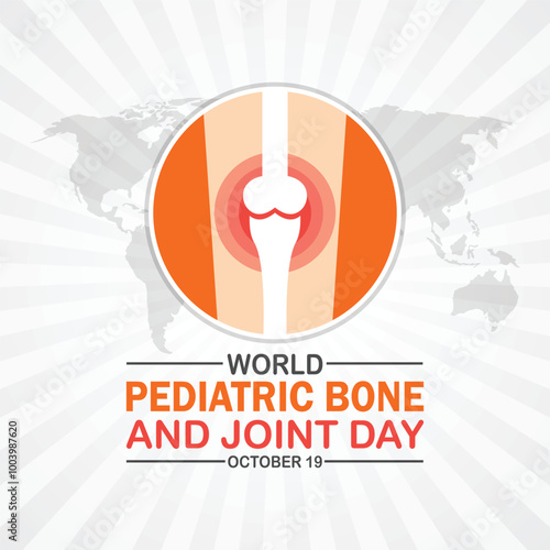 World Pediatric Bone And joint Day. October 19. Holiday concept. Template for background, banner, card, poster with text inscription. Vector illustration